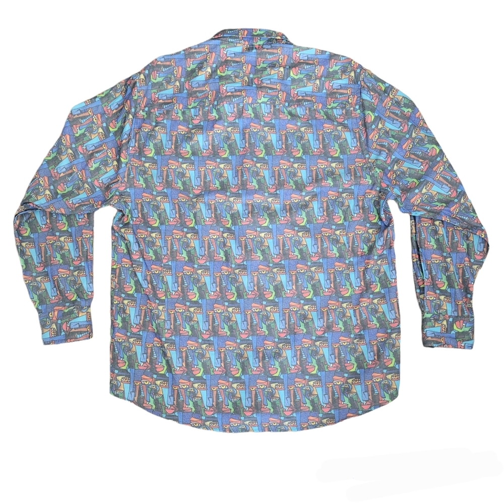 Franco Negretti shirt with cubist face print - Picture 3 of 11